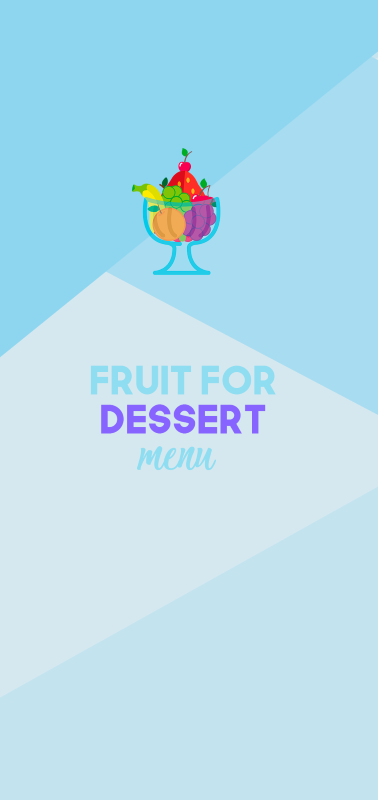 Fruit als dessert menu